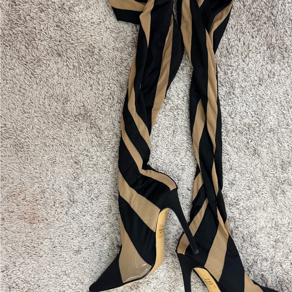 Ego official Stylish Black and Tan Women's Heels